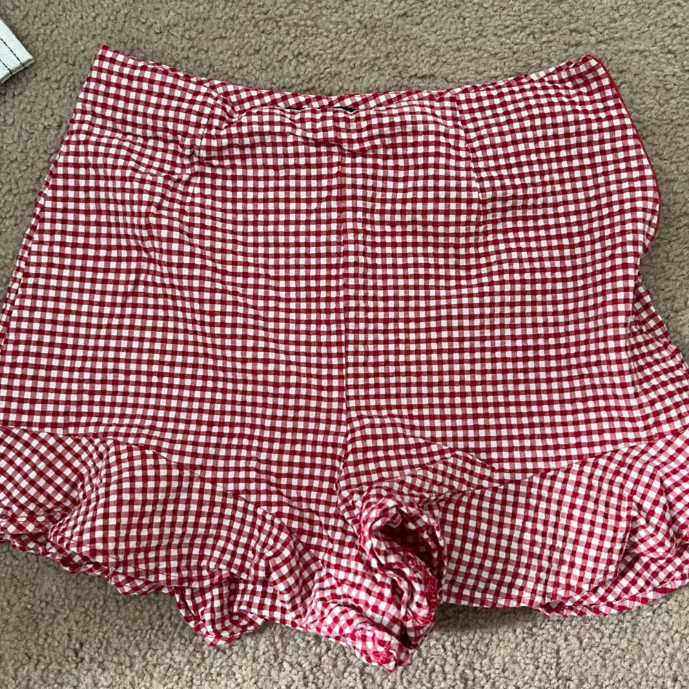 Zara Red/White Checkered Short